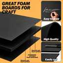 XyaMov 6 Pack 36" x 48" Foam Board,0.23 Inch Thick Black Foam Poster Board, Large Acid-Free Foam Core Board, Polystyrene Rigid Foamboard for Backdrop, Display, Mounting, Sign Making