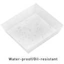 Hiceeden Set of 100 Sandwich Boxes with Clear Lids, White Paper Charcuterie Boxes, 5" Square Dessert Cake Boxes Food Grade for Swiss Roll, Hamburger, Pasta, Salad, Cookie