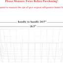 Chest Freezer Baskets 20.5 Inch, Chest Freezer Organizer Bins Metal Wire Storage Baskets with Hanging Handles for Deep Freezer, Set of 2