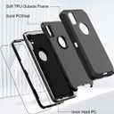 Designed for iPhone XR Case [3 in 1 Full Body Protection] Rugged Heavy Duty Military Grade Cover, Shockproof/Drop 6.1 inch Phone Case(Black) (Case+2 Protectors)