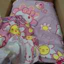 Jay Franco Sanrio Hello Kitty Twin Size Comforter Set - 4 Piece Red & Grey Bedding Includes Sheet Set & Pillow Covers - Super Soft Cozy Kawaii Bedding