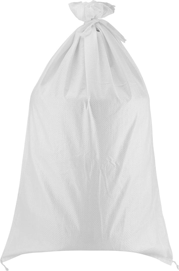 100 Pack 14x24 Inch Empty Sand Bags, White Woven Polypropylene Sandbags for Flood Control Emergency Situation Roadblock Building Construction