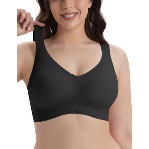 Wireless Push Up Bras Low Back Minimizer for Women Full Coverage (XL)