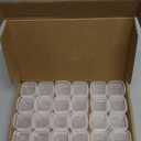 SATINIOR 48 Packs Clear Small Plastic Containers Transparent Storage Box with Hinged Lid for Small Items Crafts Jewelry (1.37 x 1.37 x 0.7 Inches)