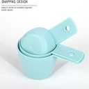 2 x Measuring Cups and Spoons Set of 8, Kitchen Gadgets for Cooking & Baking (Light Turquoise)