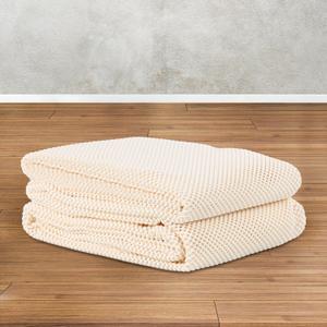 Superior Rio Reversible Rug Pad, Non-Slip, Non-Skid, Thick Mesh Design, Floor Protector, Padding, Furniture Gripper Mat, Slide Stopper, Foam Grip, Polymer Coated Polyester, 4' x 6', Cream