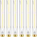 E12 Tubular LED Bulbs 4W Equal Dimmable Light Bulb 5000K Cool White 7.3inch E12 Long Candelabra Bulb 40 Watt for Chandeliers,Ceiling Fan,Pendant,Wall sconces AC120V 400LM T6 Light Bulb, 6Pack