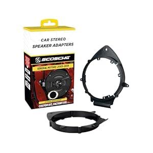 Scosche SAGMHR634 6.5”-6.75” Speaker Adapters Compatible with Select 2005-20 GM Vehicles - 6 1/2" to 6 3/4" Adapter Spacer for Car Door Speakers - Sold in Pairs - See Fit Guide in Image for Vehicles
