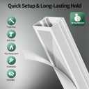 Cord Hider, 212.6in Cord Covers for 1-2 Wires on Wall, Paintable Wire Hider Wire Covers for Cords on Walls, Easy Set-up Cable Hider Cable Raceway to Hide Cords on Wall, W0.59 H0.4in, White