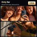 WSKEN for iPhone 16 Pro/iPhone 16 Pro Max Camera Lens Protector, [Military Grade Shatterproof] [Strong Adsorption] Metal Aluminum Alloy Tempered Glass Camera Screen Protector, Black Titanium