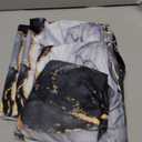 CAPSCEOLL Marble Black Gray Dining Chair Covers Set of 4,Stretch Parsons Chair Slipcovers Universal Removable Washable Parson Chair Covers for Dining Room,Living Room,Kitchen