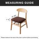 Genina Seat Covers for Dining Room Chair Seat Slipcovers Kitchen Chair Covers (Chocolate, 4 Pcs)