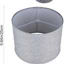Lamp shades Set of 2,Drum Lampshades 13"x13" x 10" High, Medium Lampshades for Table Lamps Floor Lamps, Natural Linen Hand Crafted, Easy Assembly Required,Gray Lampshade((Spider Fitter)