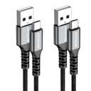 Micro USB Cable 3ft 2Pack, Android Charger Cable USB2.0 Data sync and Fast Charging Nylon Braided Cord for Samsung Galaxy S6 S7, HTC, LG, Sony, PS4, MP3, Tablet and Other Micro Devices (Black)