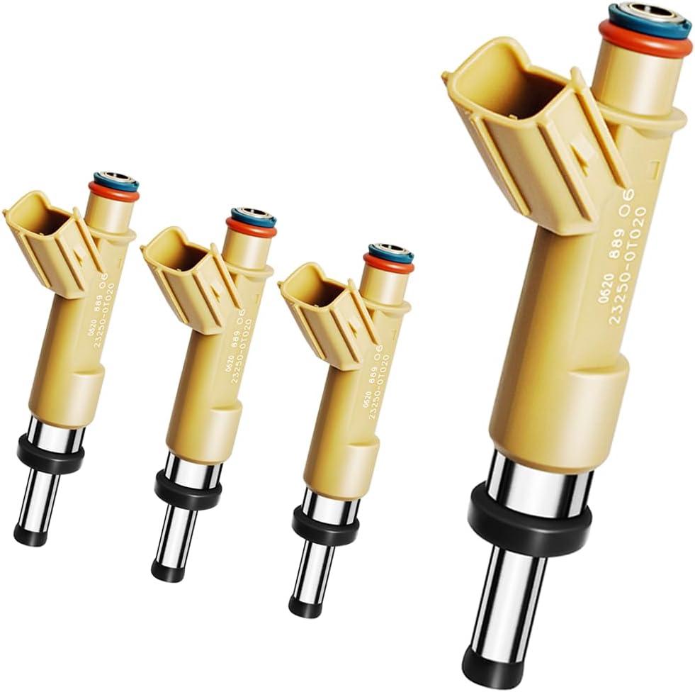Set of 4 Upgraded 12 Holes Fuel Injectors Fits for Toyota:Corolla 1.8L 2009-2018,Matrix 1.8L 2009-2013,For Scion XD 1.8L 2008-2009,Replace# 23250-0T020.