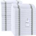 Avalon Kitchen Dish Towels Set (Value Pack of 30) Size 15x25 Inch, 100% Cotton Soft & Absorbent Kitchen Towels, Tea Towels, Reusable Cleaning Cloths for Household Cleaning (Grey)