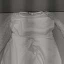 Arshiner Girl's Contrast Mesh Puff Long Sleeve High Waist A Line Short Dress with Pockets for 6-13 Years (8-9 Years, White)