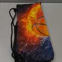 Sports Basketball Unisex Drawstring Backpack Bag Sport Gym Travel Sackpack
