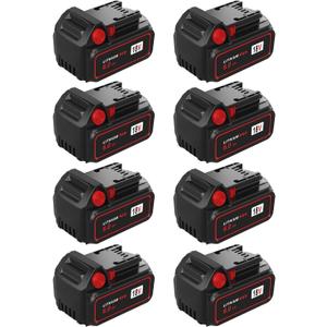18v Battery Replacement for Milwaukee M18 Battery,High-Capacity Batteries Compaitble with Milwaukee Tools and Charger,2024 Version/New Patented (Black, 8Pack)