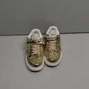 LUCKY STEP Kid's Glitter Walking Shoes Shiny Sparkly Sequins Fashion Sneakers Hook and Loop Athletic Unisex-Child Casual Running for Children/Boys/Girls (3 Little Kid)