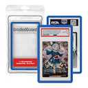 Graded Card Guard Case for Standard PSA Slab Case | Transparent Deep Colors | High Gloss Finish | Stackable | Made to Fit PSA | Solid TPU and PC Design (Sapphire)