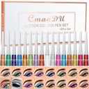 CMAADU 16 Colors Glitter Metallic Liquid Eyeliner Set BBD: 03/13/2027