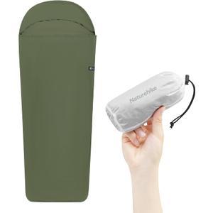 Naturehike 4.5oz Ultralight Washable Sleeping Bag Liner, Lightweight Adult Sleep Sack & Travel Sheets for Backpacking, Hotel, Camping, Hostels, ZY20
