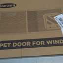 Bug-Proof Screen Cat Door for Window,22"-28.5" Adjustable Width,1-Min Install | Stainless Steel Mesh + Aluminum Frame | Ventilated | Magnetic Closure Sliding Pet Door Window Insert for Cats