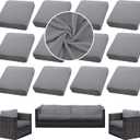 12PCS Patio Cushion Covers,Patio Furniture Couch Seat Slipcovers | Washable Fumiture Protector, Replacement for Sofa SectionalChair Elastic-Bottomed Sofa Chair Cover