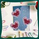 Romance Girlie Heart Patch, Size 3 Inches Iron On Bookish Embroidery Patches for Hats Clothes Backpacks Jeans, DIY Sew On Patches, Fabric Patches, Romance Reading Patches, Gift for Women Girl