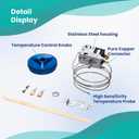 Upgraded 988284 800382 Refrigerator Temperature Control Kit077B6856 Thermostat ControllerCompatible with True RefrigeratorsFit for TBB, TCM, TDD, TGU, TGW, TMC, TPP, TRCB, TUC, TWT, GDM, GEM