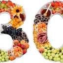 12" Fillable Cardboard Number Shaped Gift Grazing Charcuterie Board Paper Container (30)