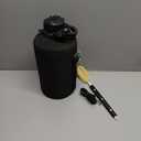 One Gallon Water Bottle Insulated, Triple Walled Vacuum Stainless Steel (Cold for 48 Hrs), Leak Proof & Non-BPA, Large Water Flask Jug with Paracord Handle & Straw Spout Lids (128 Ounces, Magic Black)