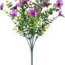 10 Pcs 7-Petal Artificial Flowers and Green Plants for Indoor and Outdoor Gardens Home Decorative Artificial Flowers(Color q)