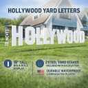 18-Inch Hollywood Yard Sign Letters with Stakes by VictoryStore, Solid White Corrugated Plastic Lawn Signs, Non-Printed, American Made, 9 Pieces