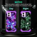 Hekodonk for Moto G Power 2024 Case,Glow in The Dark Three Layer Heavy Duty Shockproof Protection Hard Plastic+Soft Silicone Full Body Drop Protective Case for Moto G Power 2024,Amaranth Purple