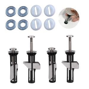 MUU Universal Toilet Seat Bolt kit,Screws,Quick Release,Easy to Install- Toilet Seat Replacement Parts Kit,Toilet Cover Maintenance Accessories,Fixing Accessories (Screws-JS2) (4)