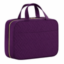 BAGSMART Travel Toiletry Bag, Puffy Toiletry Bag for Women, Wide-open toiletry bags for traveling, Large Travel Cosmetic Makeup Bag Organizer for Accessories,Toiletrie (Dark Purple)