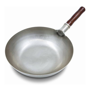 welsteepse Carbon Steel frying pan, Carbon Steel skillet,Traditional Hand Hammered Wok,13 Inch,frying pan,skillet,wok pan White
