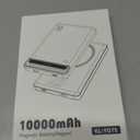 Kuulaa 10000mAh MagSafe Battery Pack, 0.51in Ultra Slim Magnetic Power Bank with LED Indicator, 20W PD USB-C Fast Charging Portable Charger for iPhone 17/16/15/14/13/12, Silver