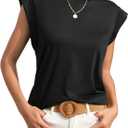 Womens Summer Crewneck Tank Top Sleeveless Tops Casual Loose 2025 Fashion Basic Tees Shirts (Black, M)