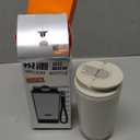 TKK Coffee Cup with Ceramic Coating - 14oz Insulated Stainless Steel Travel Mug, Leak-Proof Tumblers with Straw for Hot/Cold Beverages, Easy Wide Mouth Cleaning, White