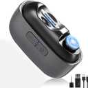 3-in-1 Electric Nail Clipper & Electric Nail Trimmer with LED Light, 2-Speed Rechargeable Baby Nail Clippers, Safe Electric Nail Clippers for Seniors and Adults, Pain-Free Fingernail Care (Black)