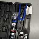 10 Tons Hydraulic Crimping Tool and Cable Cutter, Hydraulic Crimper, Battery Cable Crimper Tool for 12 AWG to 2/0 AWG Battery Terminals, with 9 Dies