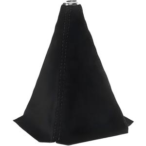 Car Shift Knob Dust Cover, Auto Gear Shift Knob Boot, Dust-Proof Shifter Sleeve Replacement Suitable for Most Manual or Automatic Cars, Universal Interior Car Accessories (Suede, Black)