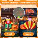 Thanksgiving Inflatable Turkey Outdoor Decorations 6FT with Colorful Tail Blow up Turkey Inflatables Built-in LED Lights Yard Lawn Decor Display Autumn Indoor Holiday Decoration