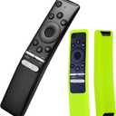 Replacement Remote for Samsung TVs with Voice Search Function and Silicone Case Compatible with UHD Neo QLED OLED 4K and 8K Smart TVs (Luminous Green)