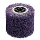 Rocaris 36 Grit Abrasive Drawing Wheel Drum, 4.5"×4" Wire Drawing Polishing Burnishing Wheels, Buffing Wheels for Wood Metal Surface Polishing, Purple