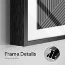 Framed Modern Large Black and White Abstract Wall Art for Living Room, Set of 3 Piece Boho Neutral Minimalist Canvas Paintings Wall Decor Art Prints, Pictures Artwork for Office Dining 24x36 Inch