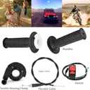 CALU LUKY 22mm Twist Throttle Accelerator Handle Grips, 50 90 110 125cc Pit Bike Dirtbike (Handle Grip + Cable + Throttle Clamp + flameout Switch)